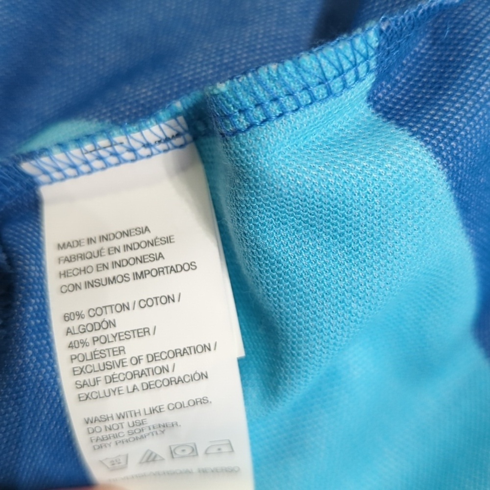 Izod Light Blue and Blue Striped Polo M New With Tags!! - Picture 9 of 12